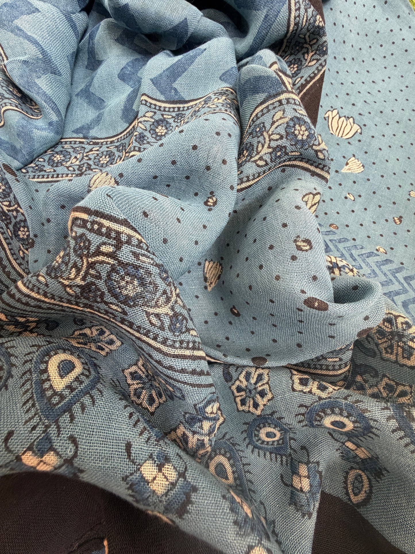 Linen Ajrakh Kurta and dupatta