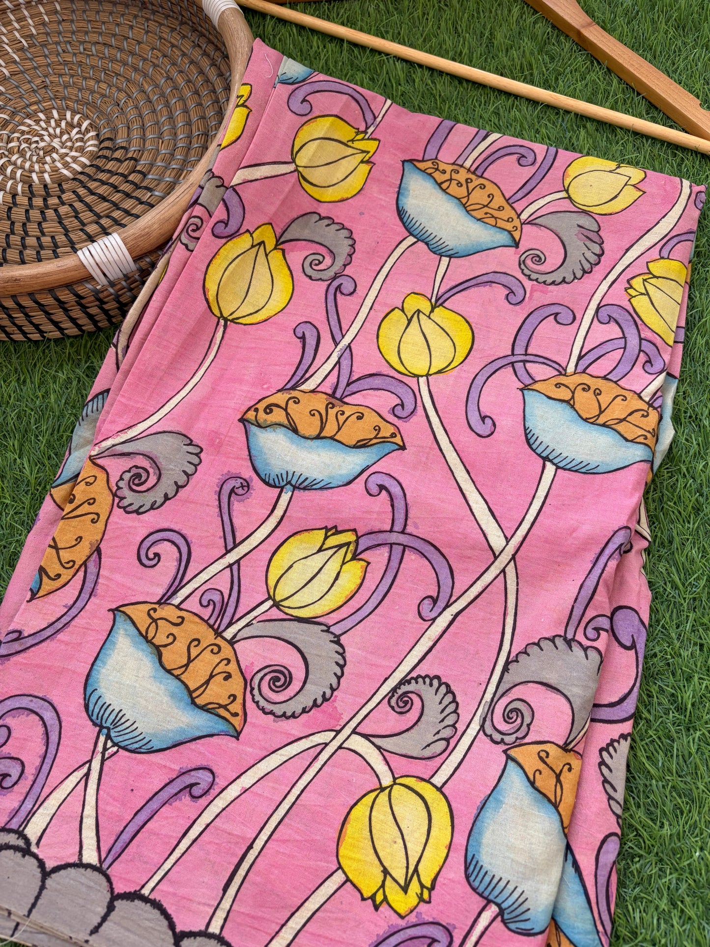 Cotton Kalamkari Fabric (hand painted)