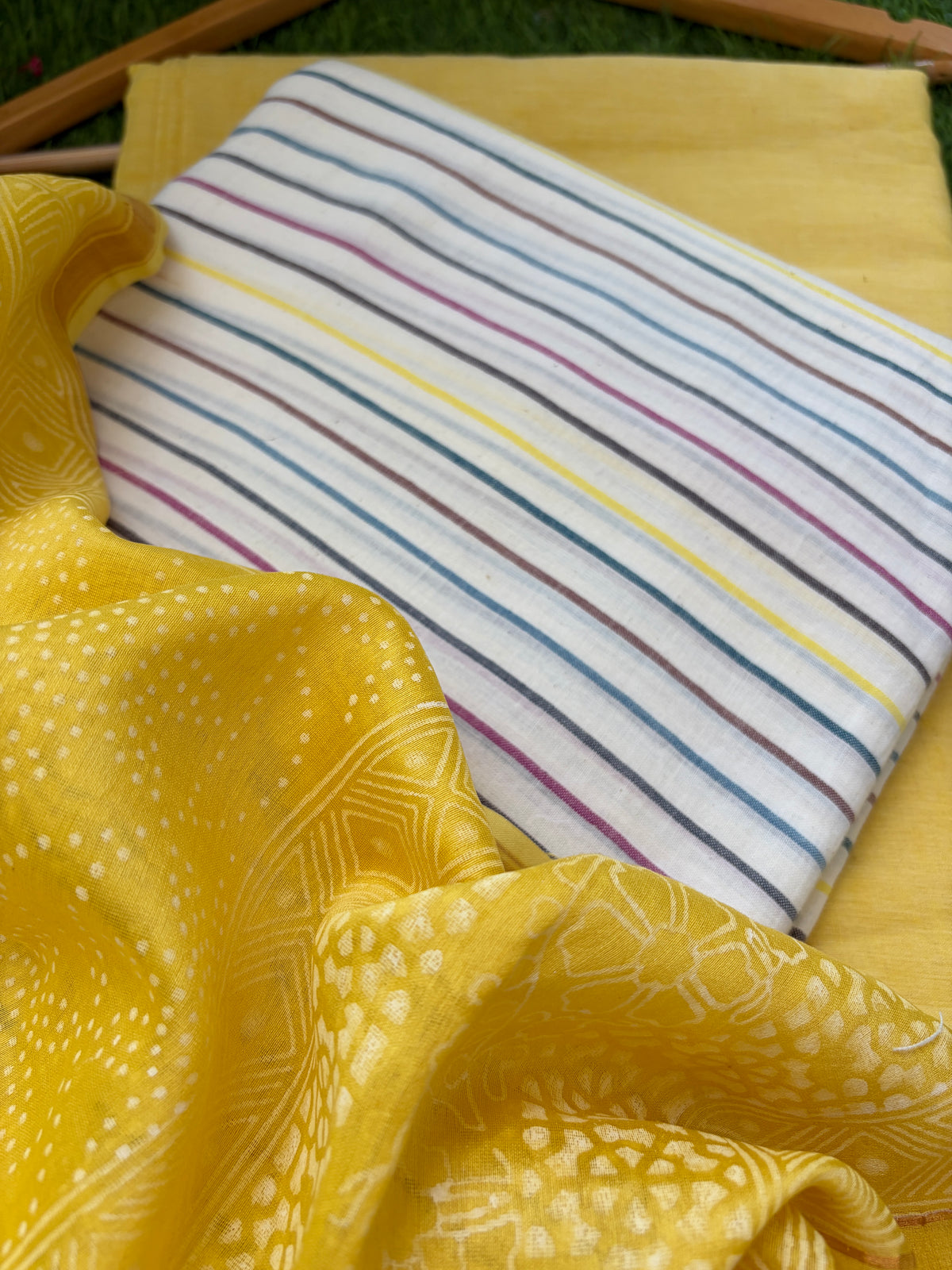 Khadi kurta bottom fabric chanderi dupatta