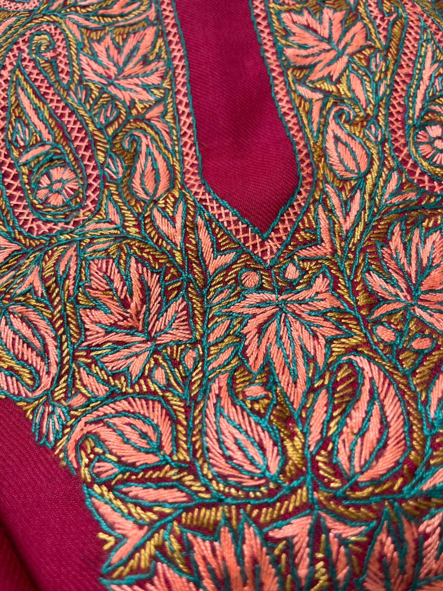 Woollen hand embroidered suit