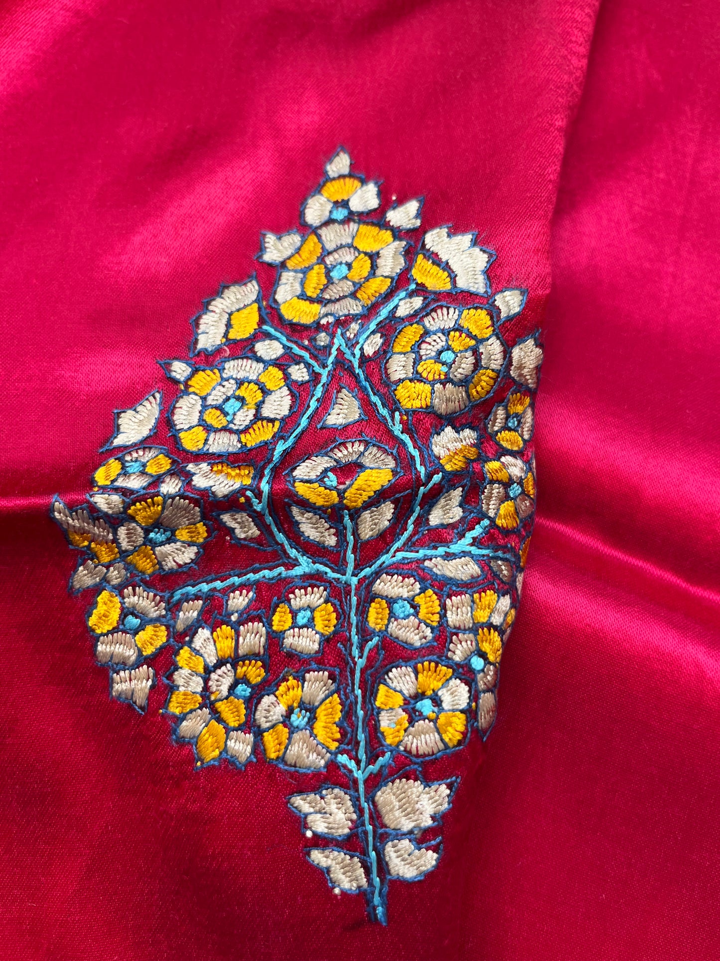 Mashru Silk kashmiri work kurta