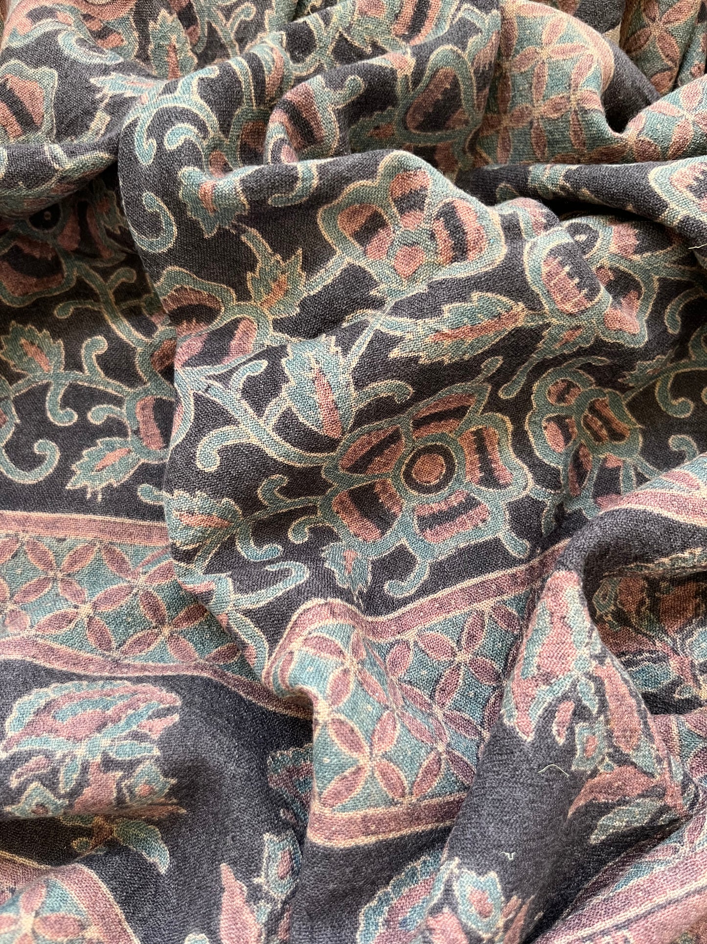 Handwoven ajrakh shawl
