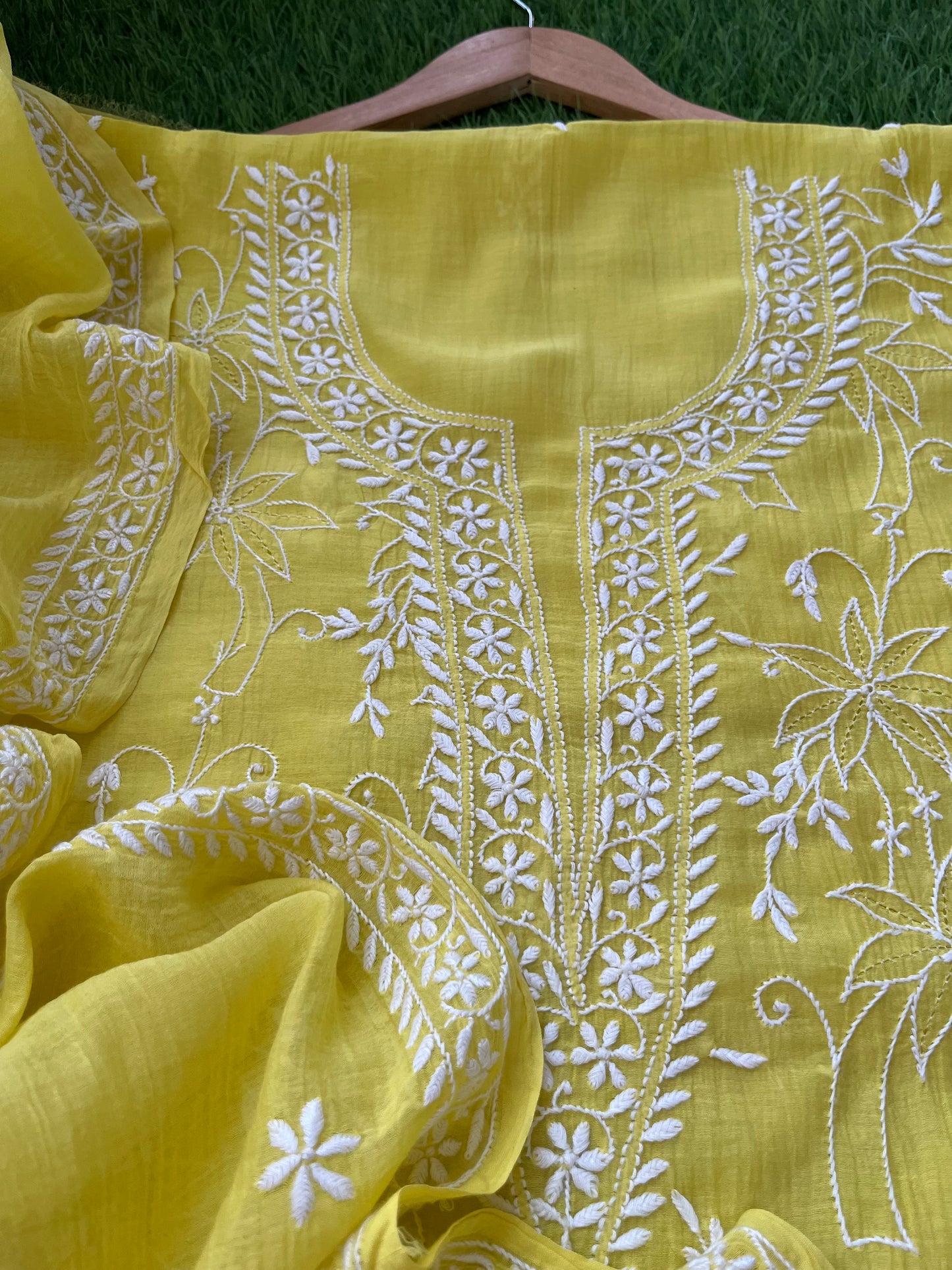 Chanderi Chikankari Kurta Dupatta