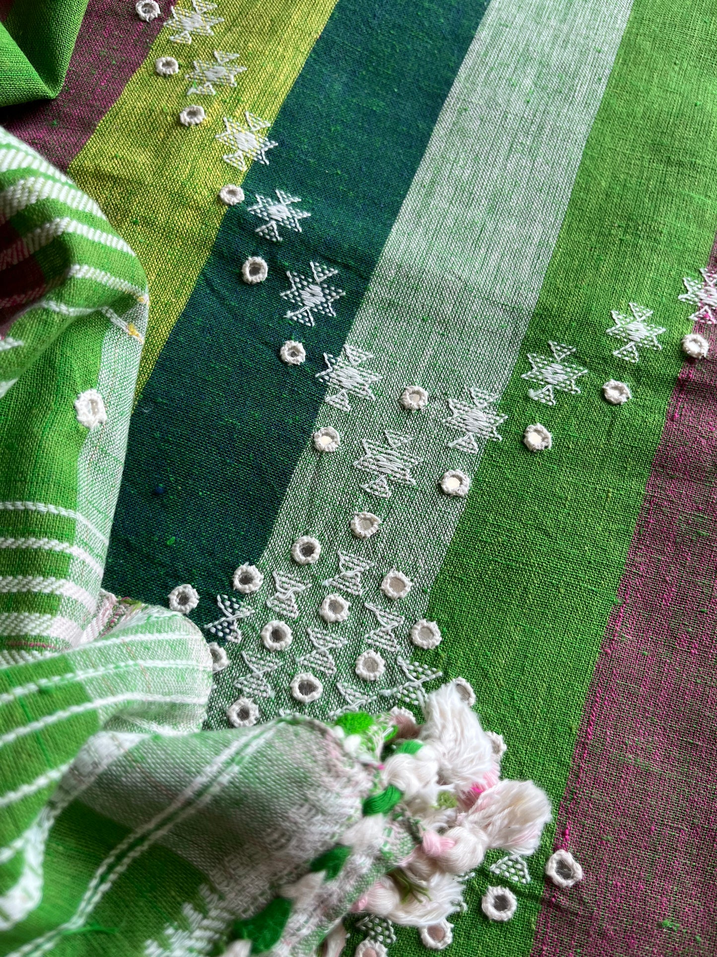 Handwoven organic kala Cotton kurta bottom stole