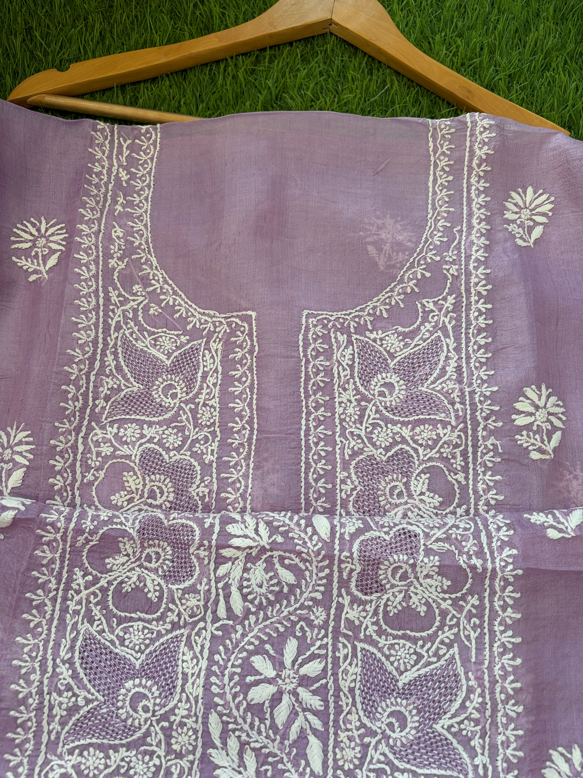 Tussar Silk Chikankari kurta