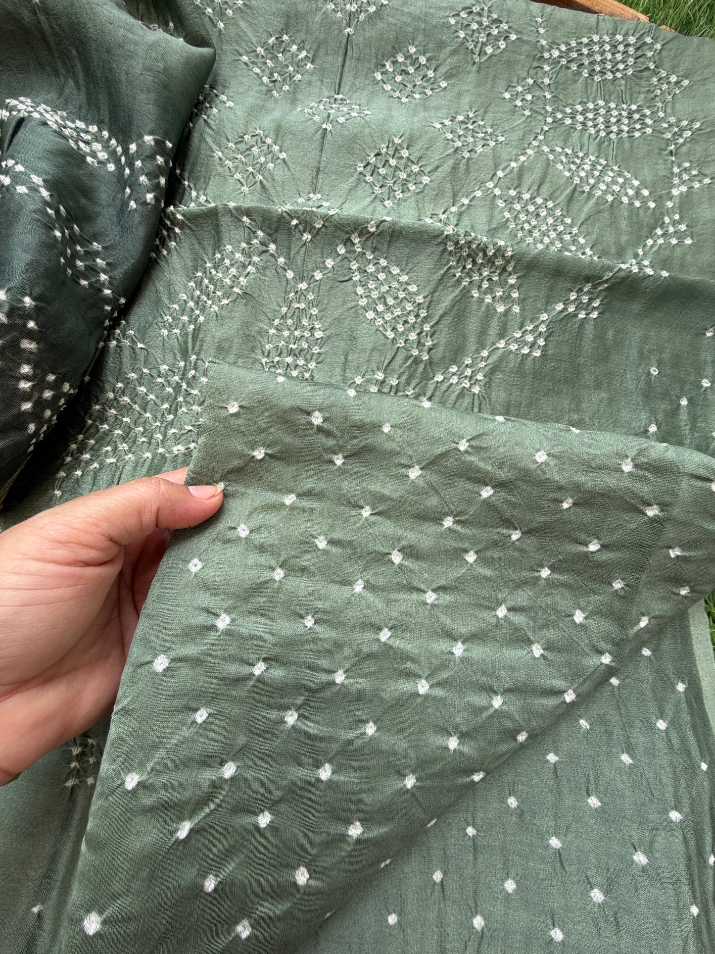 Chanderi Bandhani kurta dupatta
