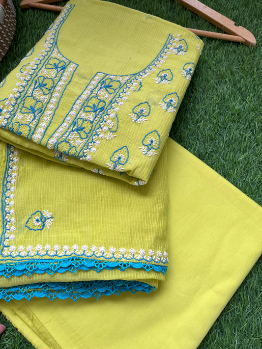 Chanderi Chikankari Kurta Dupatta