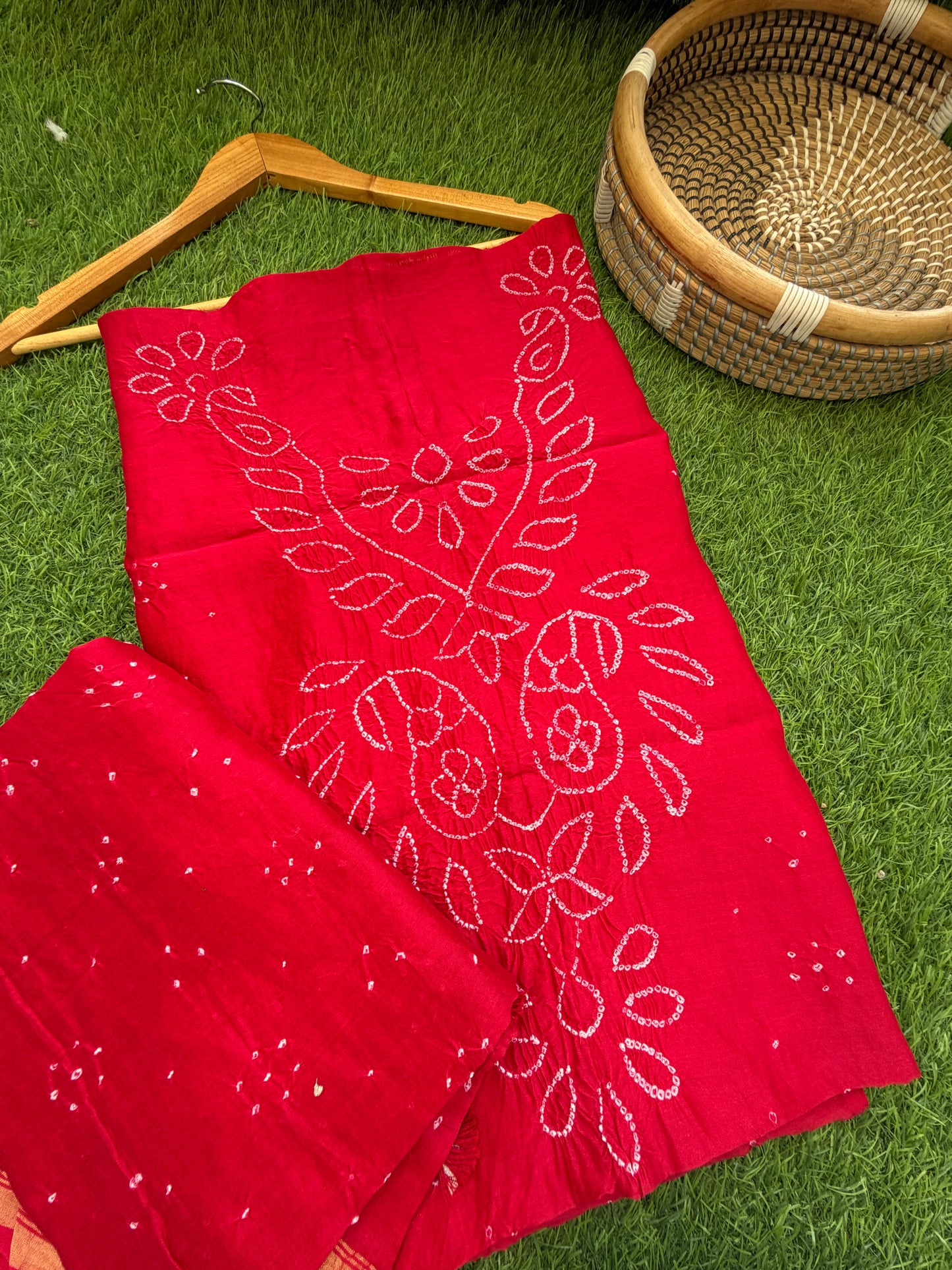 Chanderi Bandhani kurta dupatta
