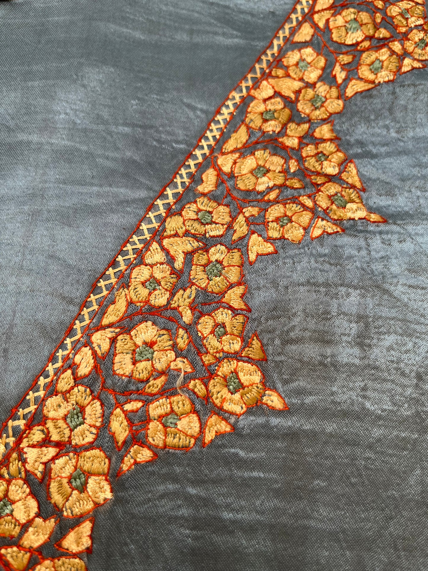 Mashru Silk kashmiri work kurta