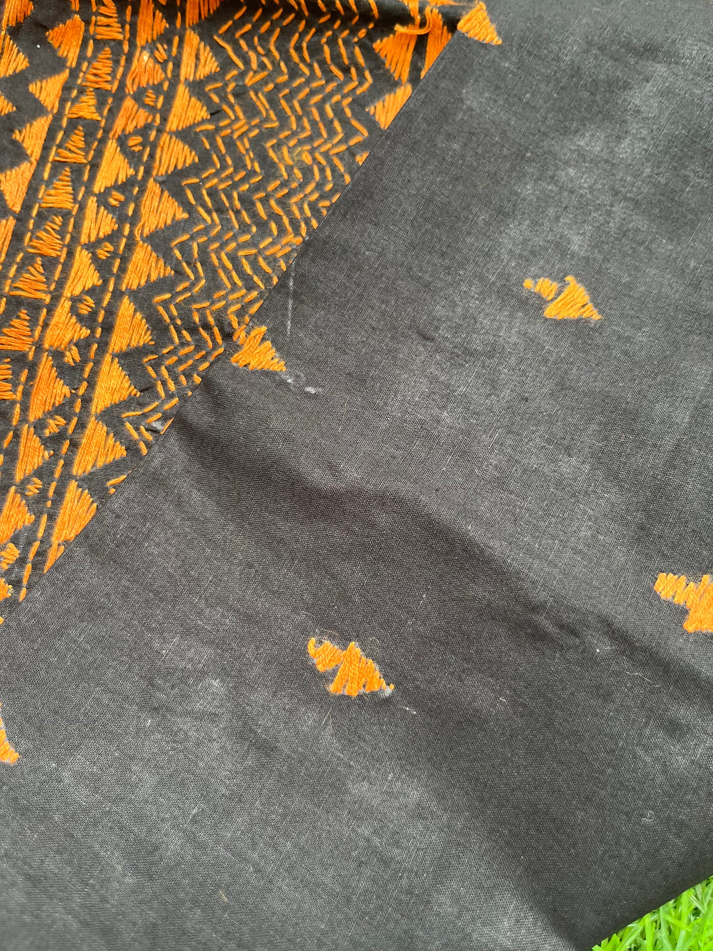 Handwoven Cotton Kantha Kurta Dupatta