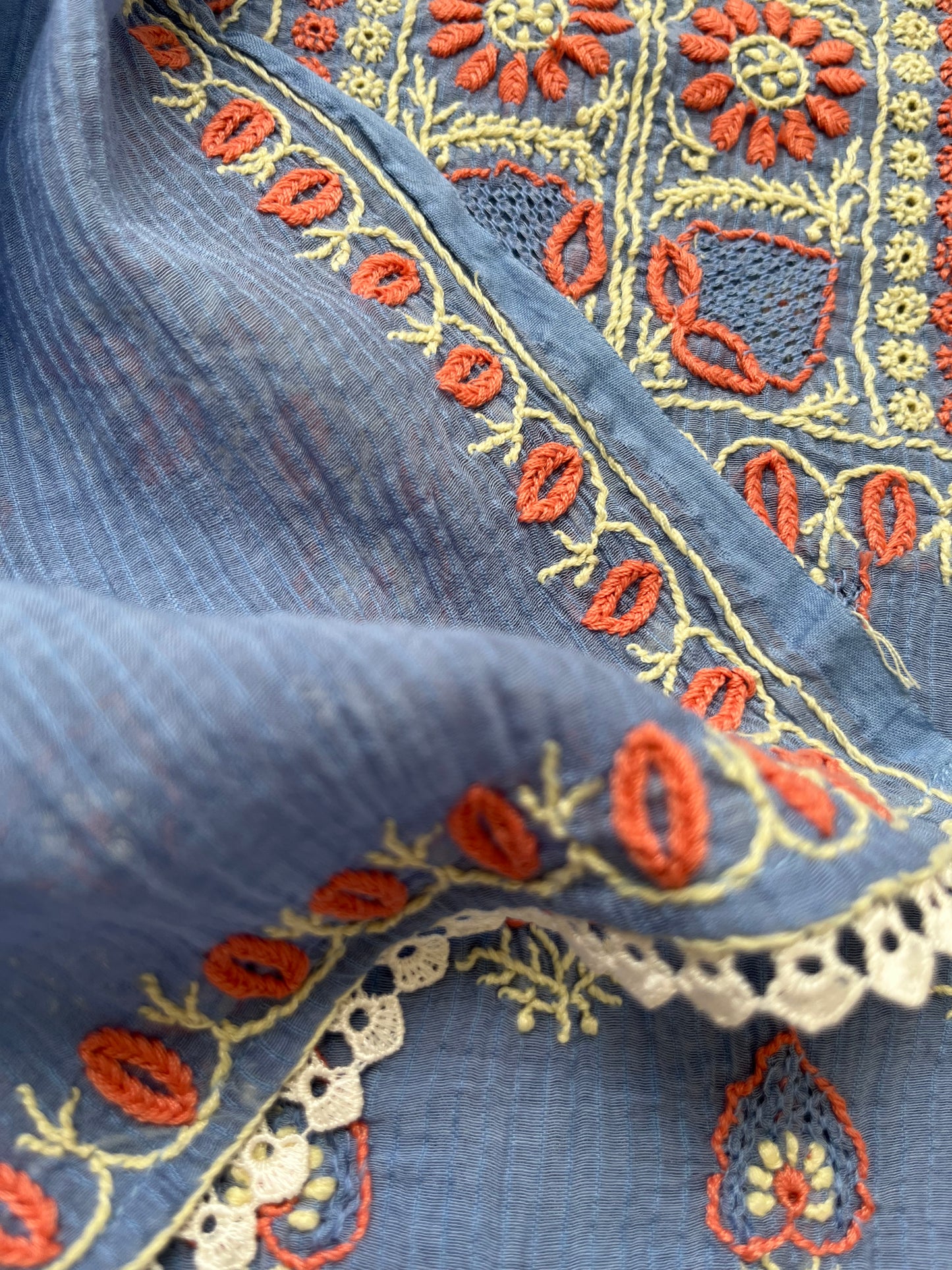 Chanderi Chikankari Kurta Dupatta