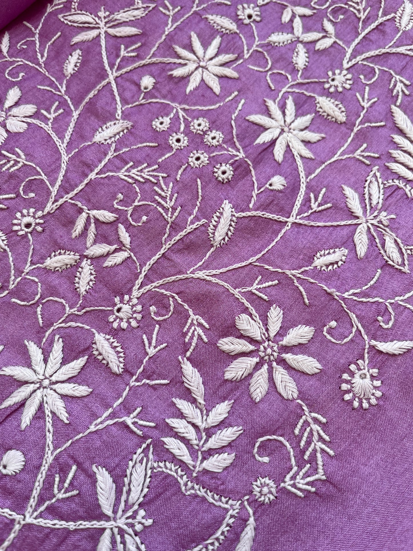 Tussar Silk Chikankari kurta Dupatta
