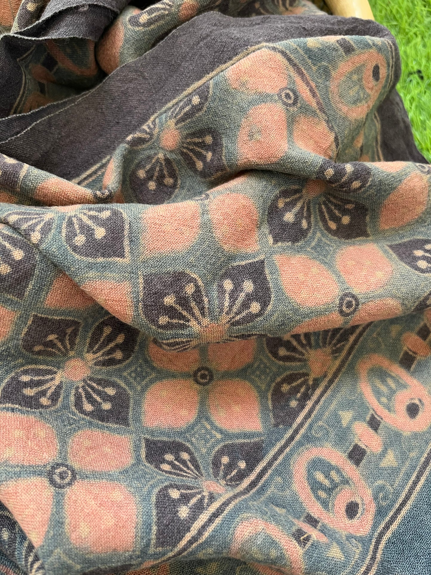 Handwoven ajrakh shawl