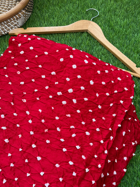Modal Silk bandhani fabric