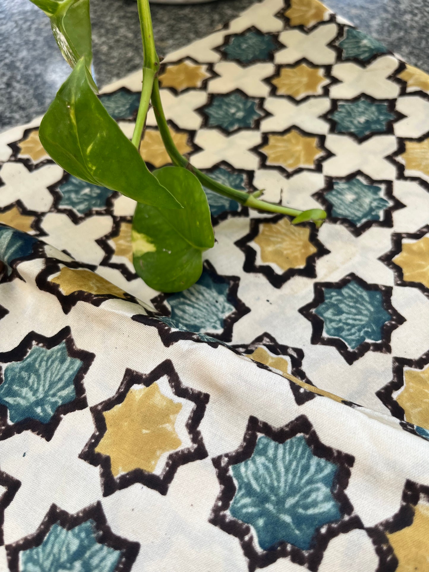 Modal Silk ajrakh fabric