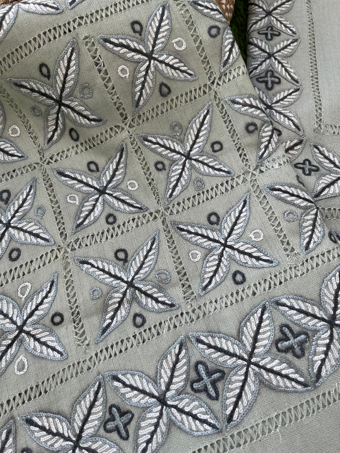 Woollen hand embroidered suit