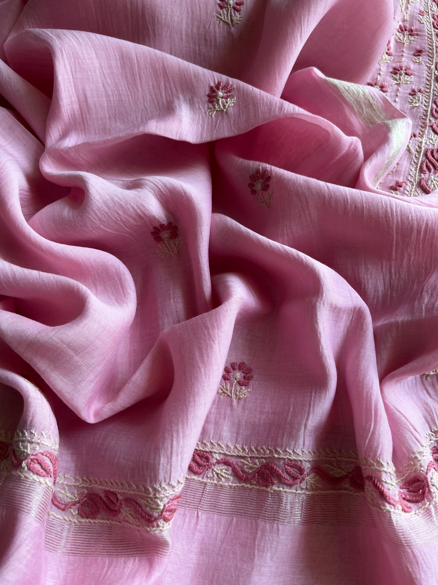 Chanderi Chikankari Kurta Dupatta