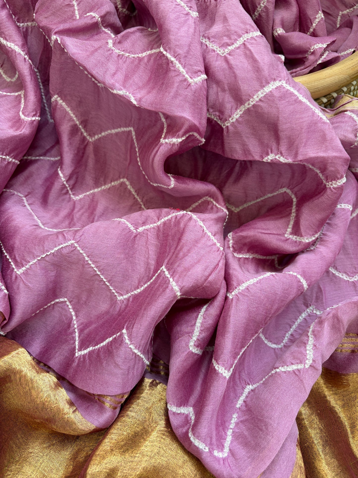 Bandhani Chanderi silk Dupatta