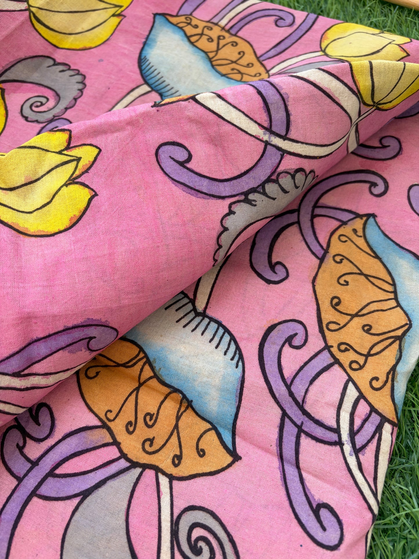Cotton Kalamkari Fabric (hand painted)