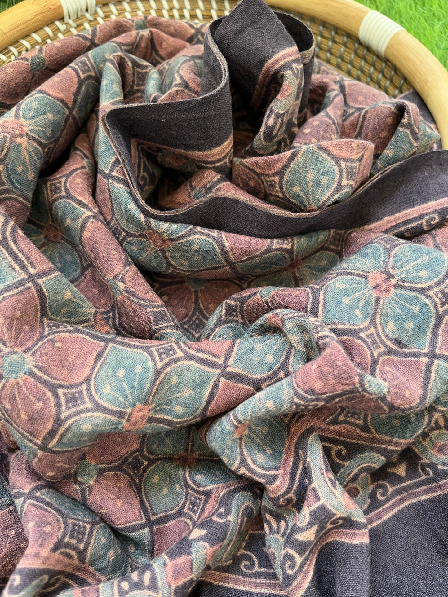 Handwoven ajrakh shawl
