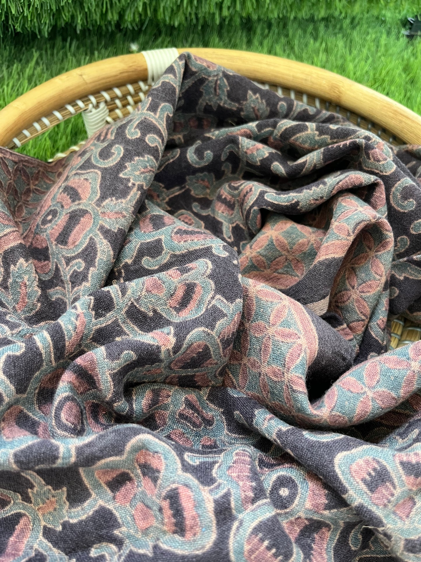 Handwoven ajrakh shawl