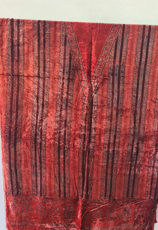 Velvet Ajrakh Kurta