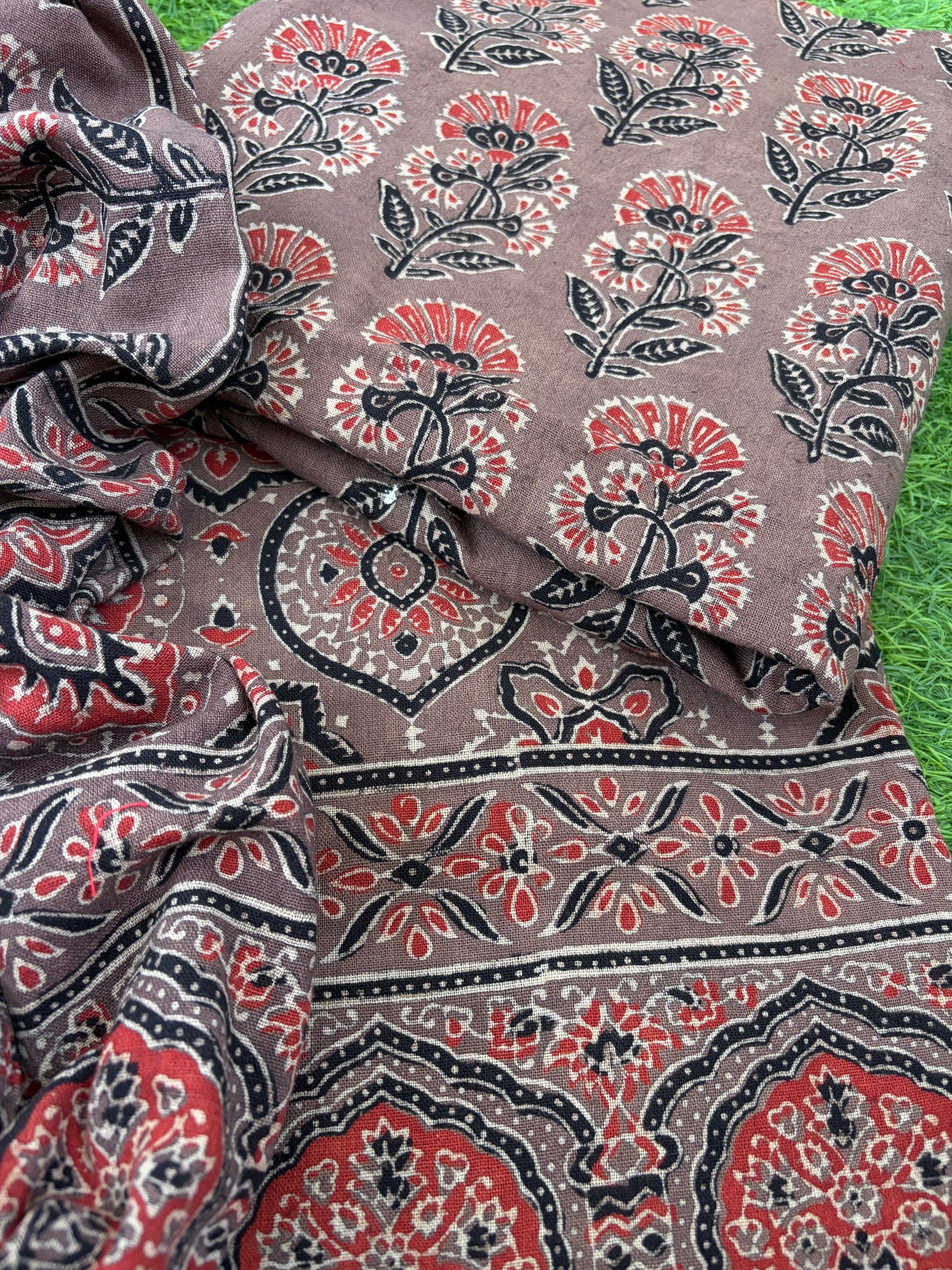 Kala Cotton Ajrakh Kurta bottom and dupatta
