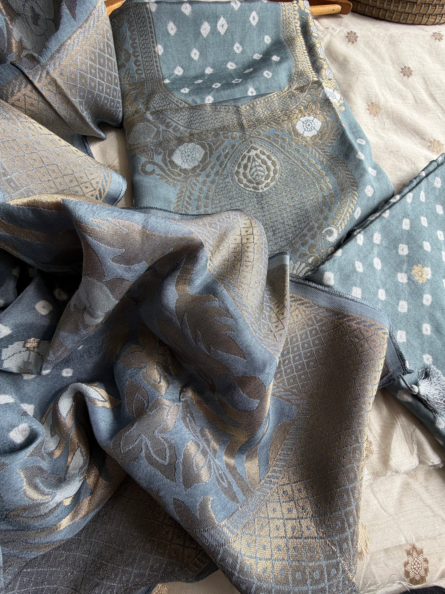 Modal Bandhani kurta bottom dupatta