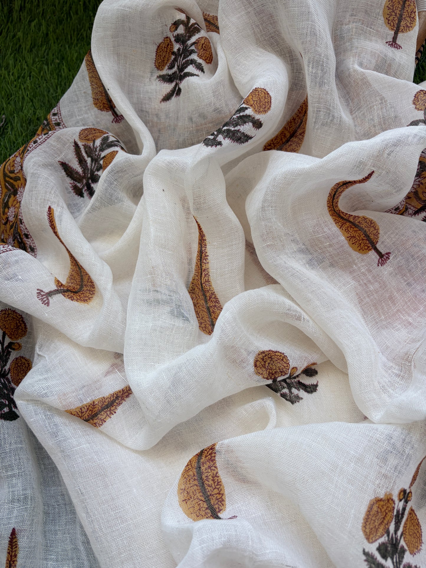 Pure Linen kurta and dupatta