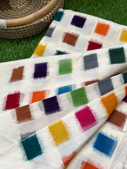Handwoven double ikkat Cotton fabric