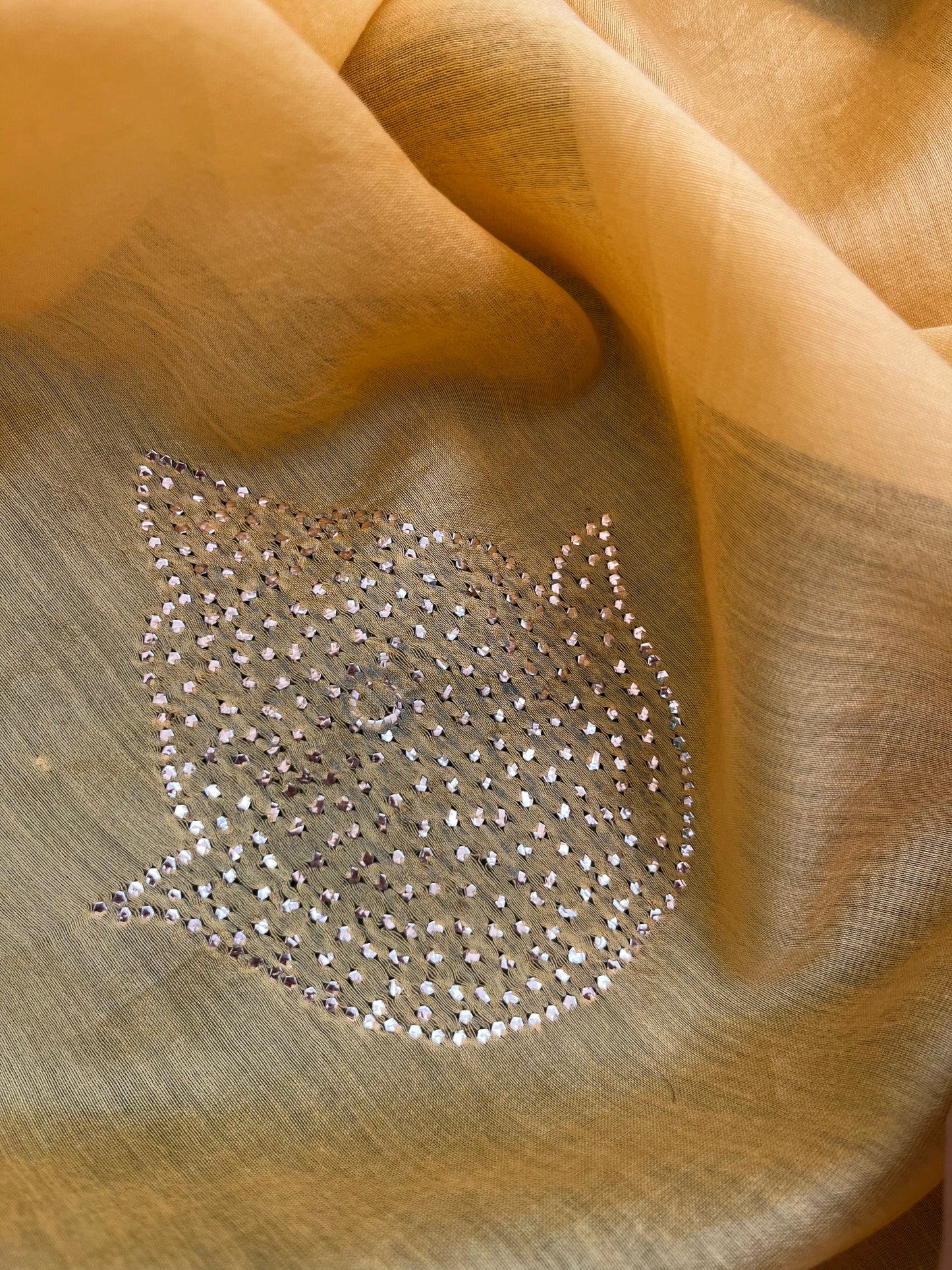 Chanderi Mukaish work Dupatta plain suit fabric