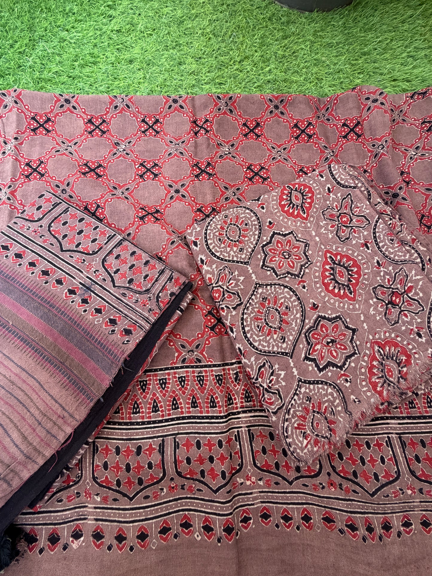 Kala Cotton Ajrakh Kurta bottom and dupatta