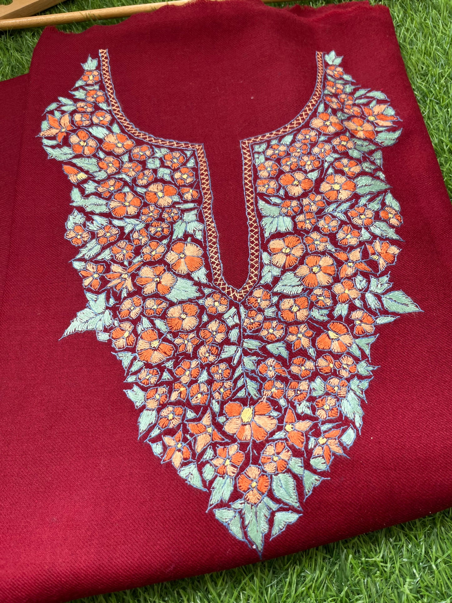 Woollen hand embroidered suit