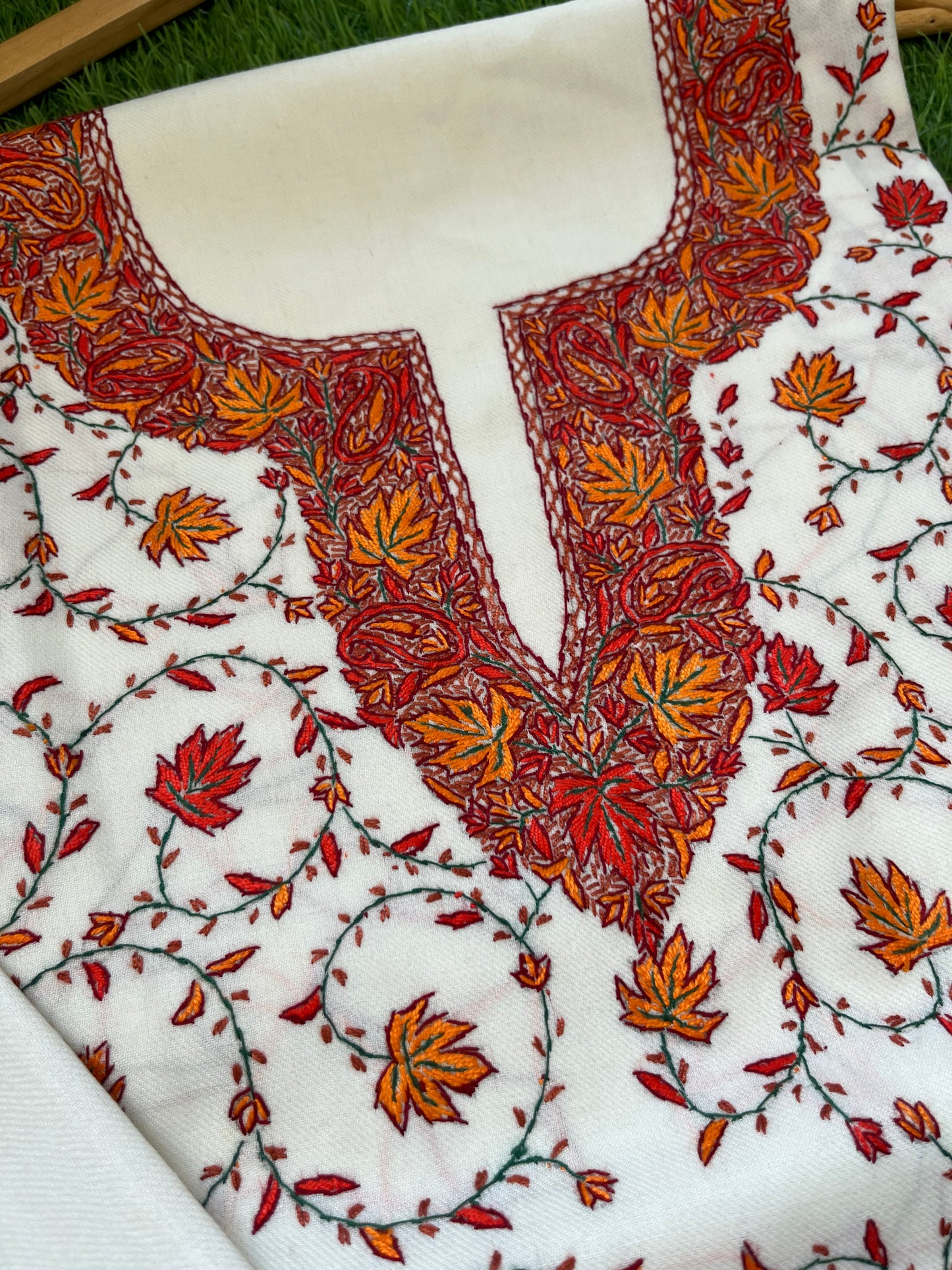 Sozni- Woollen hand embroidered suit