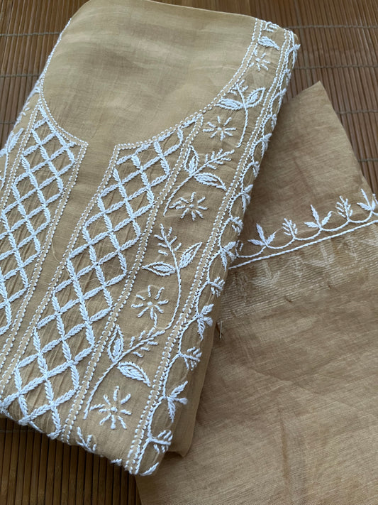Chanderi Chikankari Kurta Dupatta