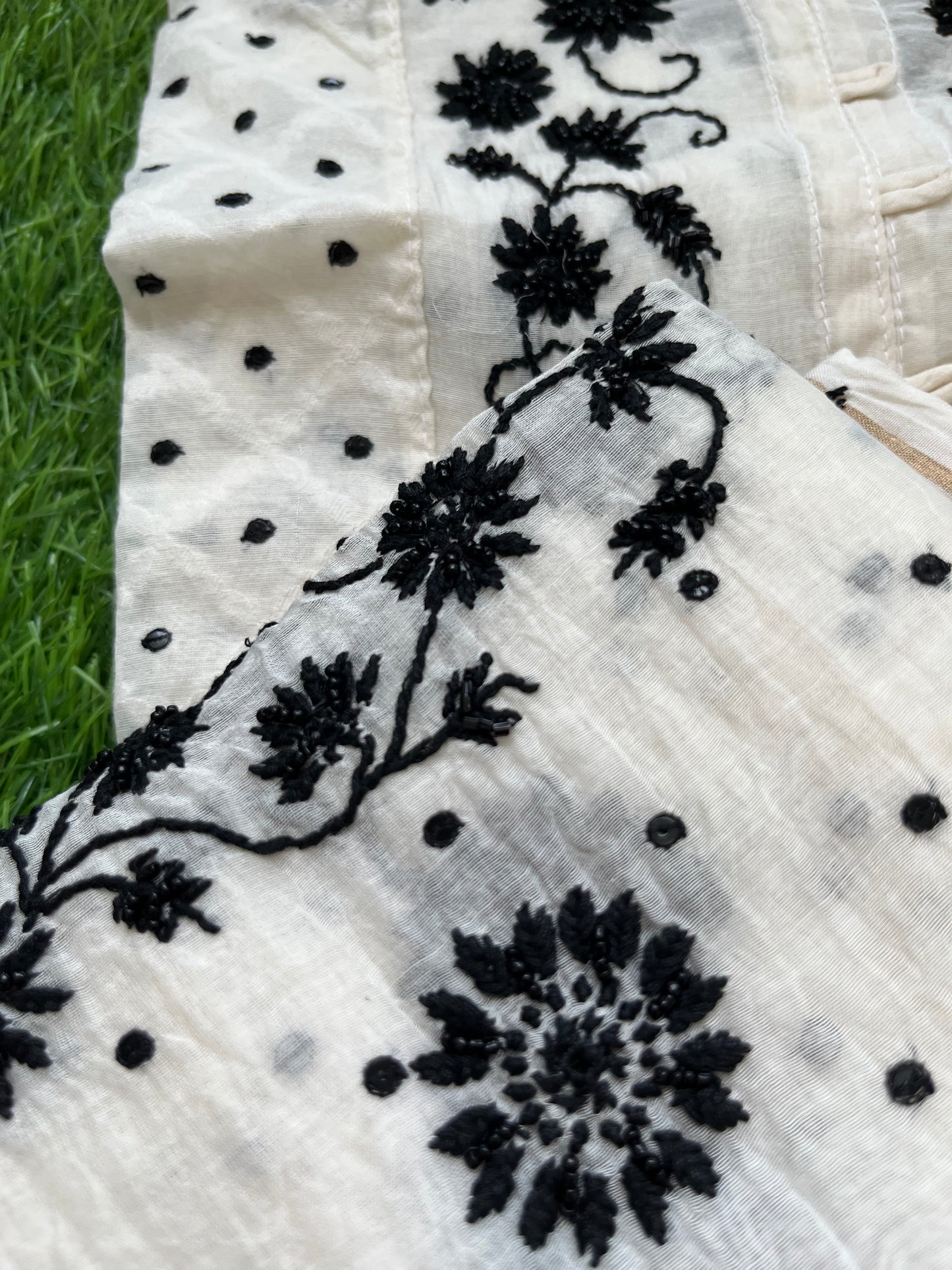 Chanderi Chikankari Kurta Dupatta