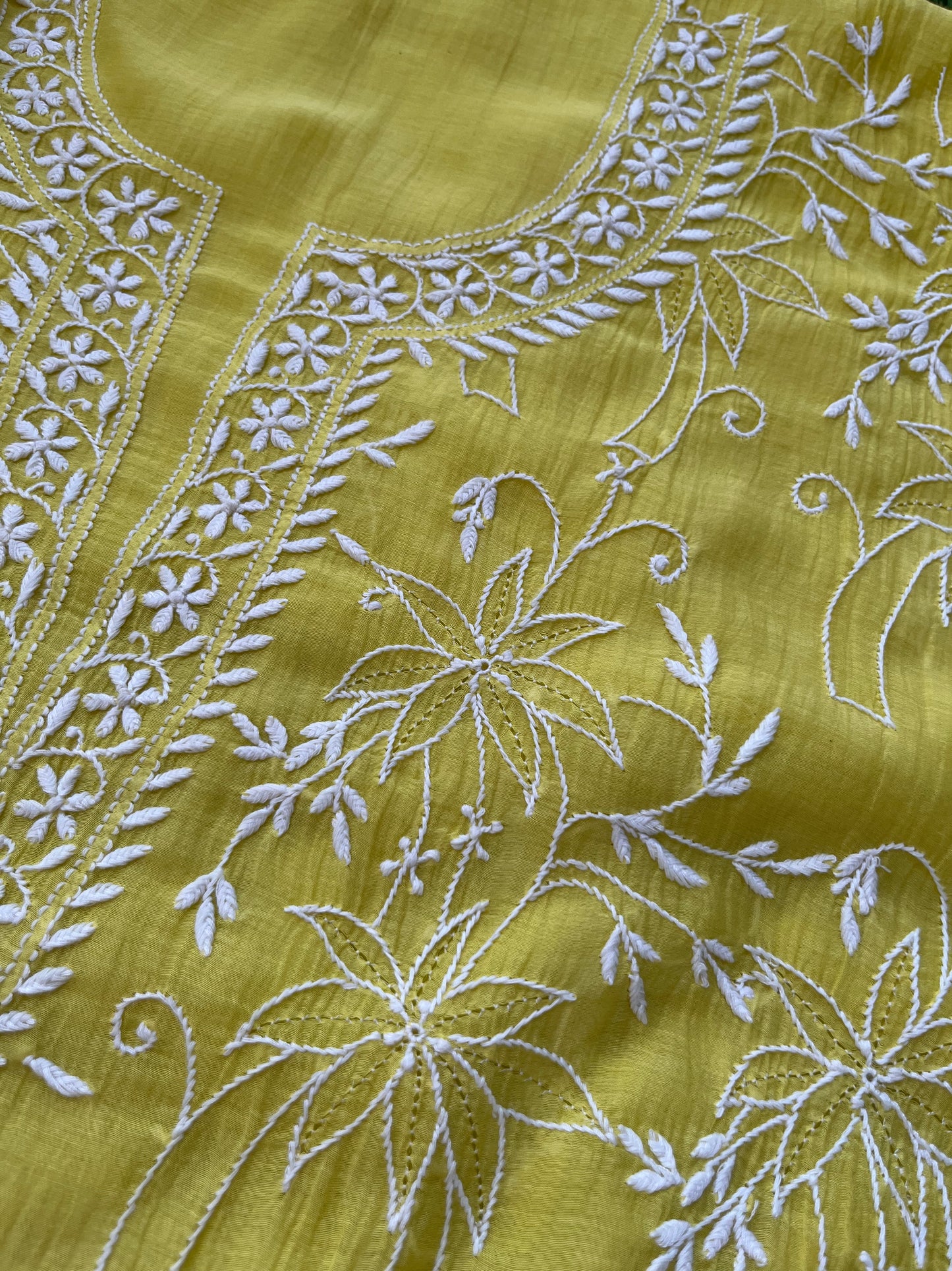 Chanderi Chikankari Kurta Dupatta