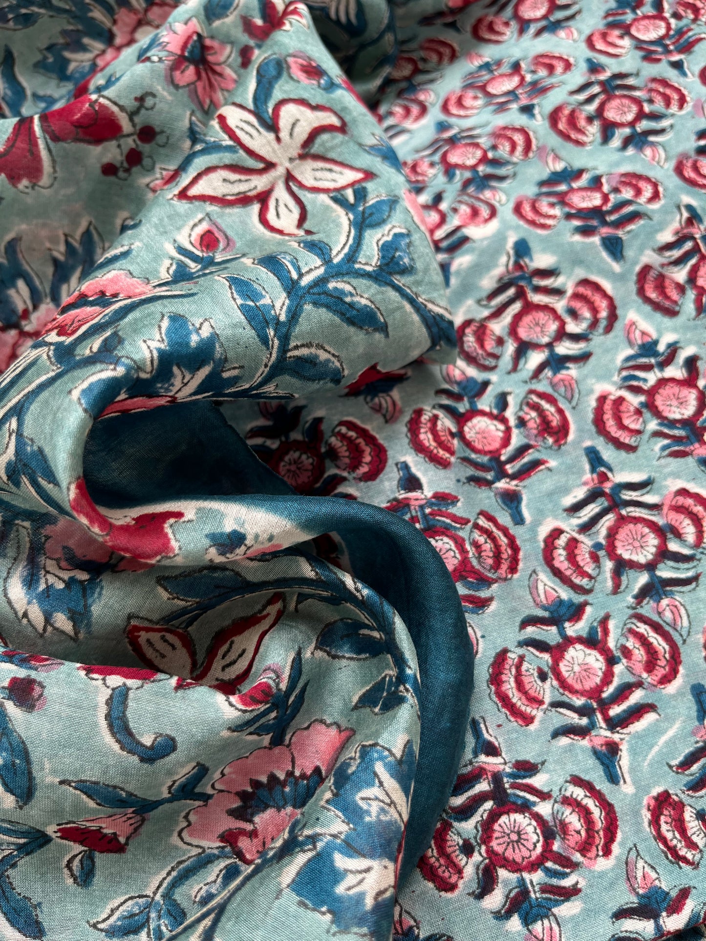 Block print chanderi Dupatta Kurta bottom