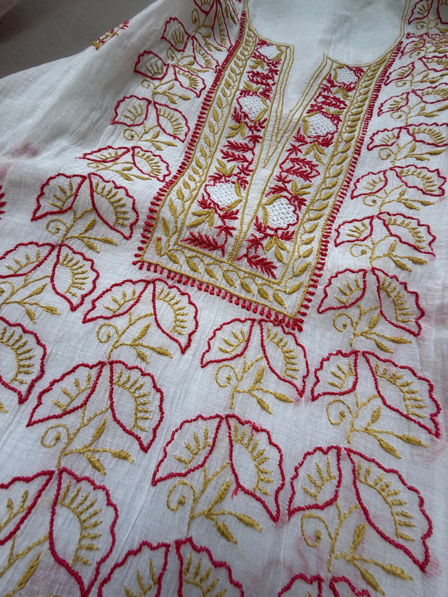 Chanderi Chikankari Kurta Dupatta