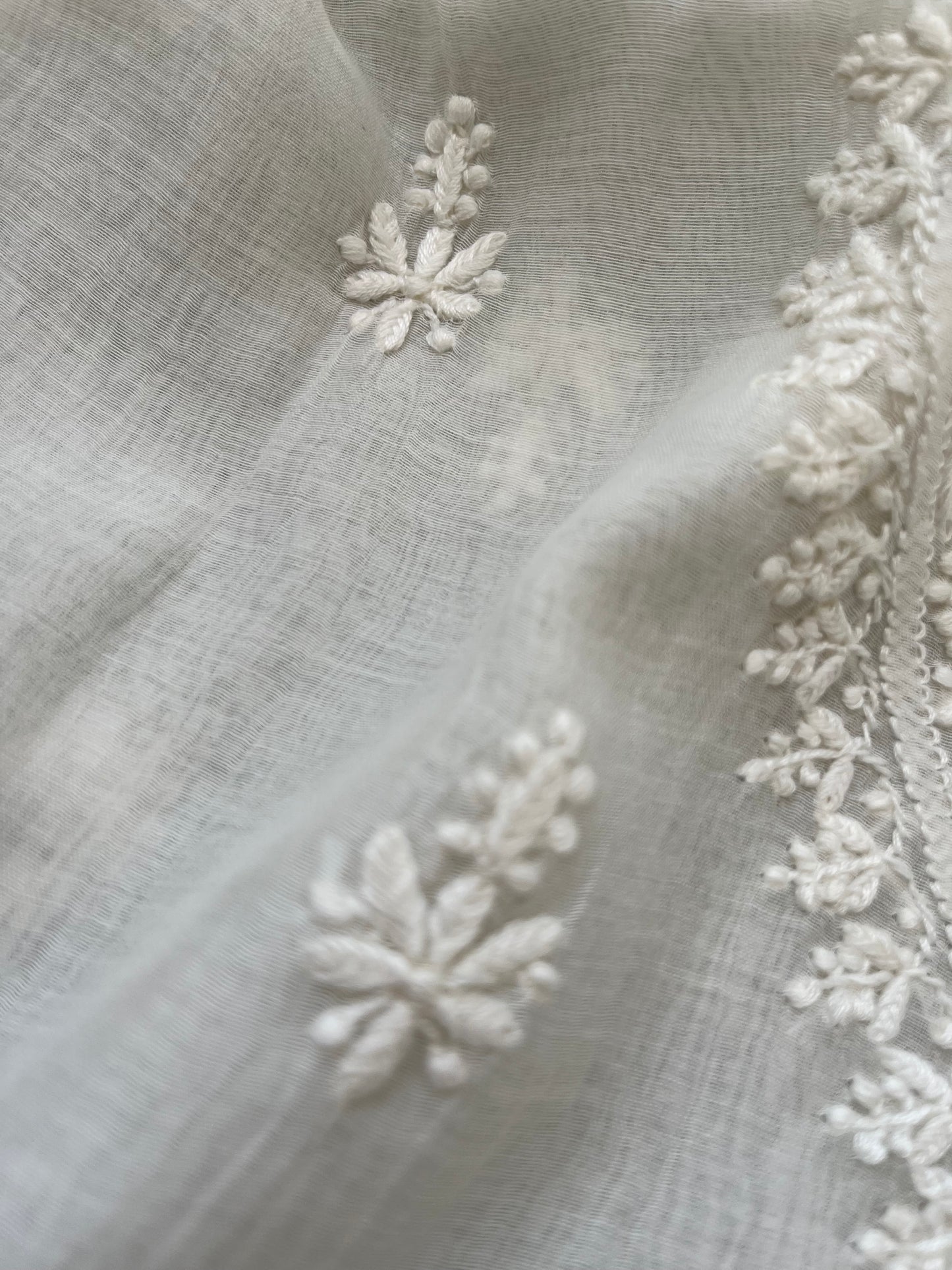 Chanderi chikankari kurta