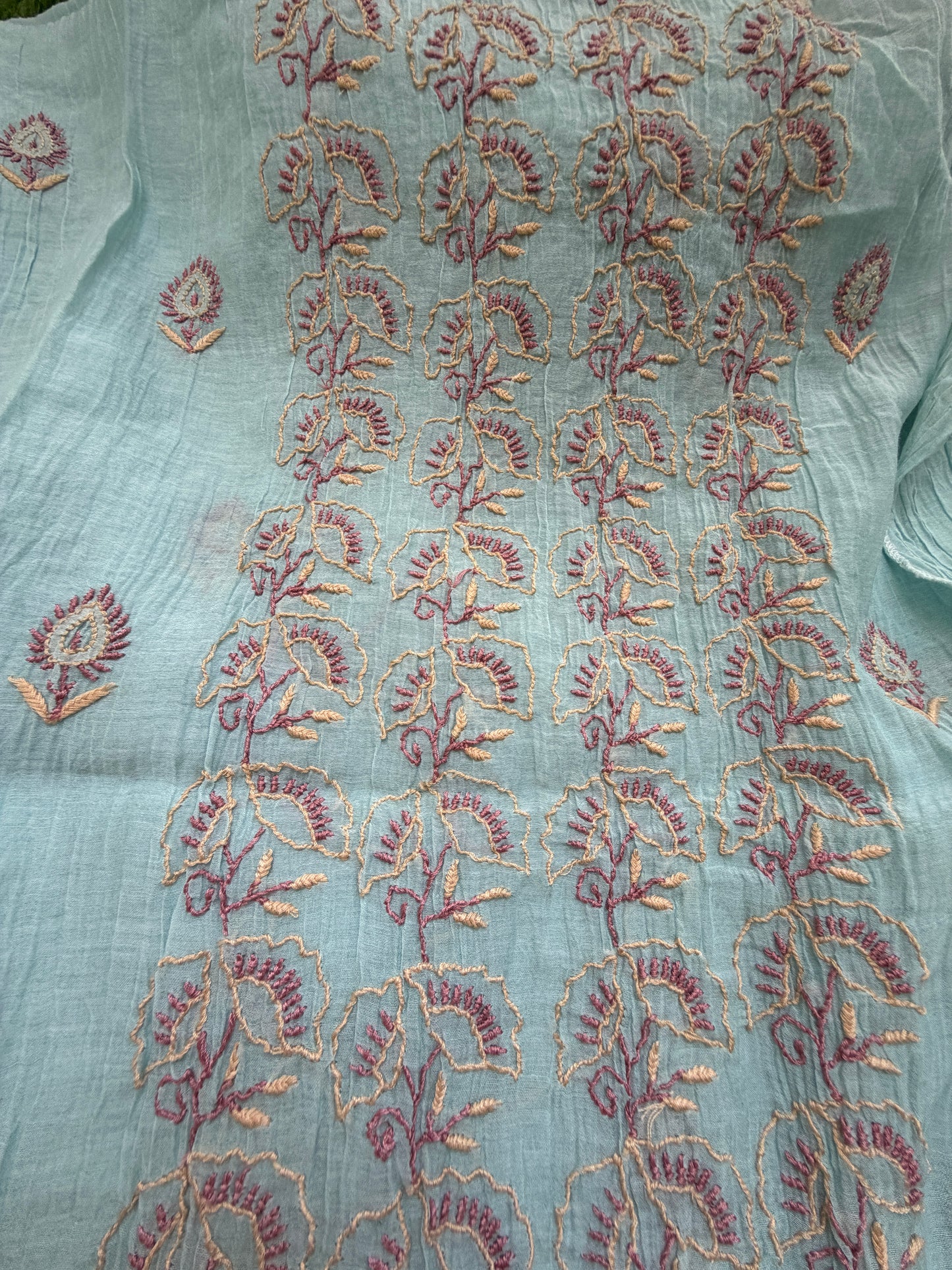 Chikankari chanderi Kurta