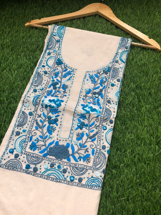 Handwoven Cotton embroidered kurta