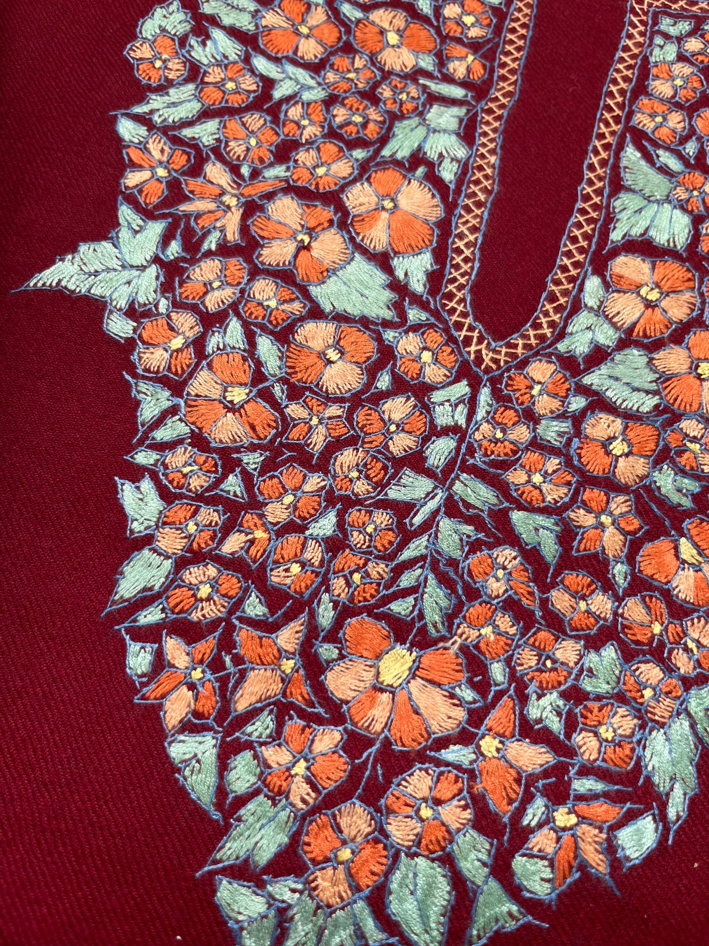 Woollen hand embroidered suit