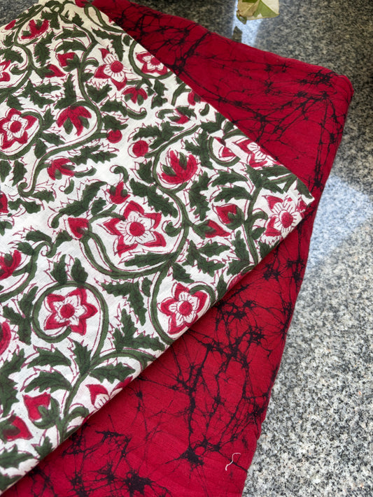 Cotton print and Baatik kurta Bottom