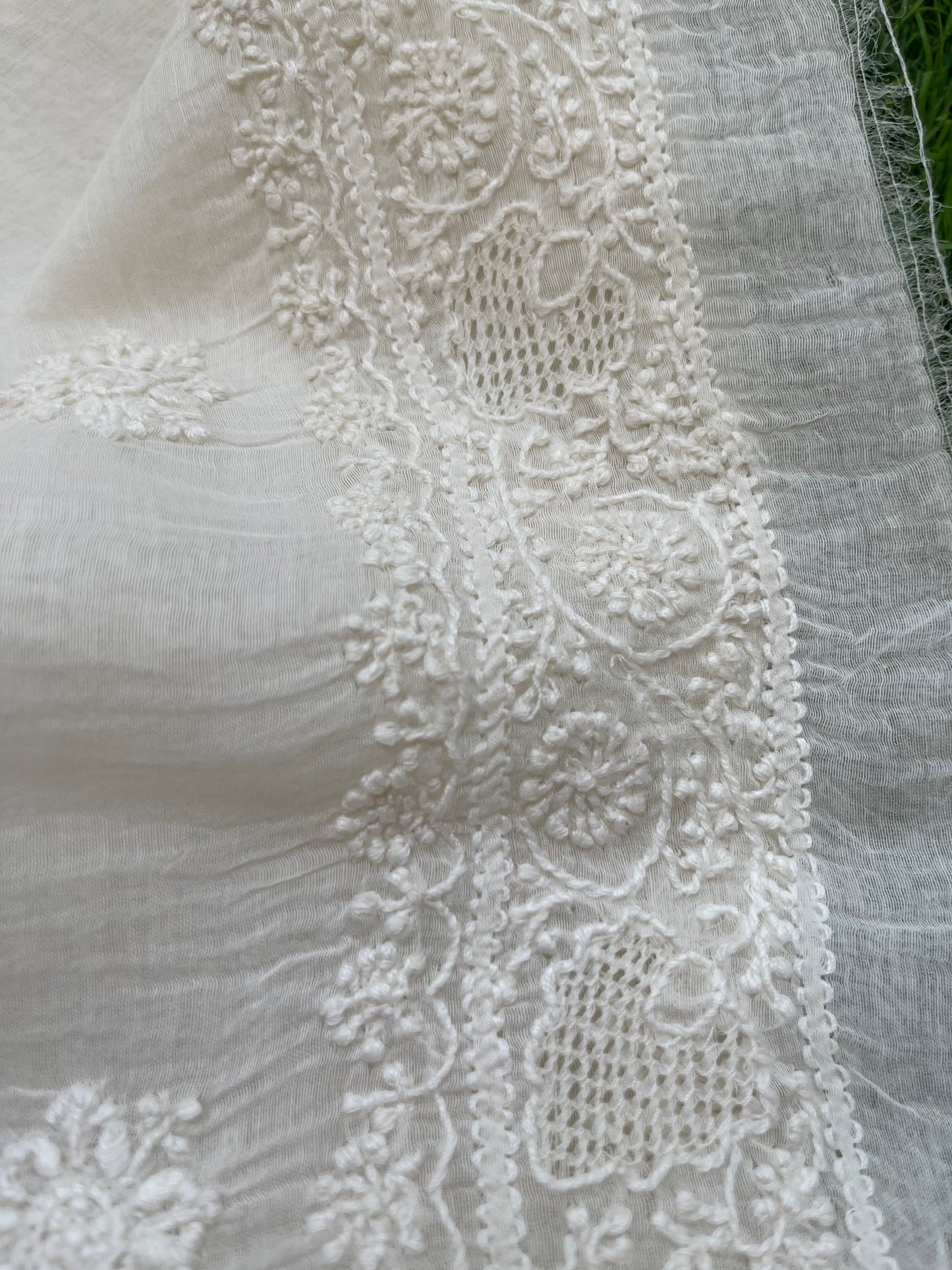 Chanderi chikankari kurta