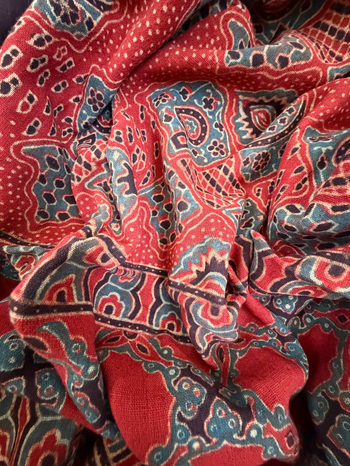 Kala Cotton Ajrakh Kurta bottom and dupatta