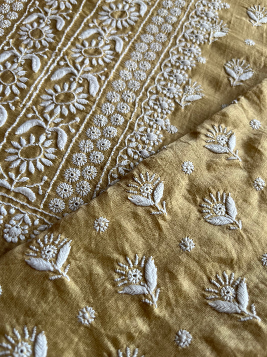Chanderi Chikankari kurta