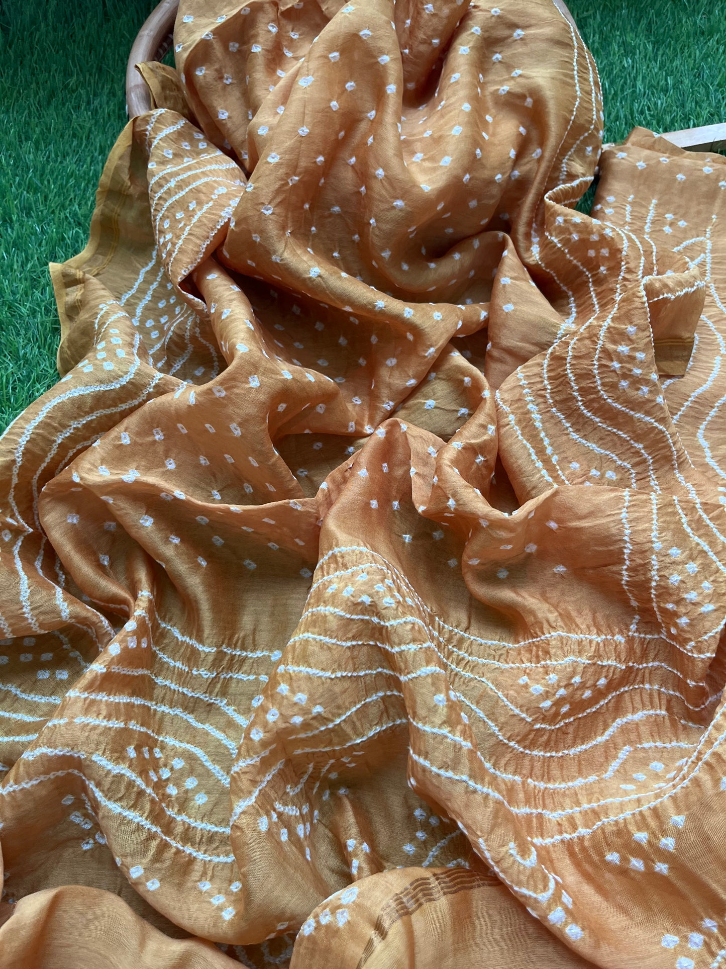 Chanderi Bandhani kurta dupatta