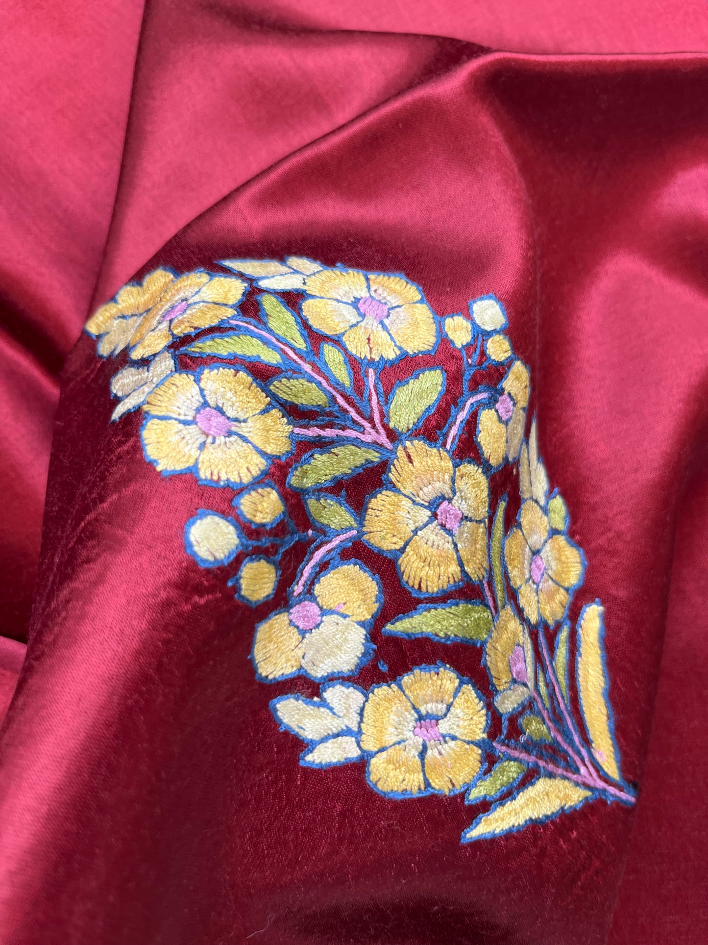 Mashru Silk kashmiri work kurta