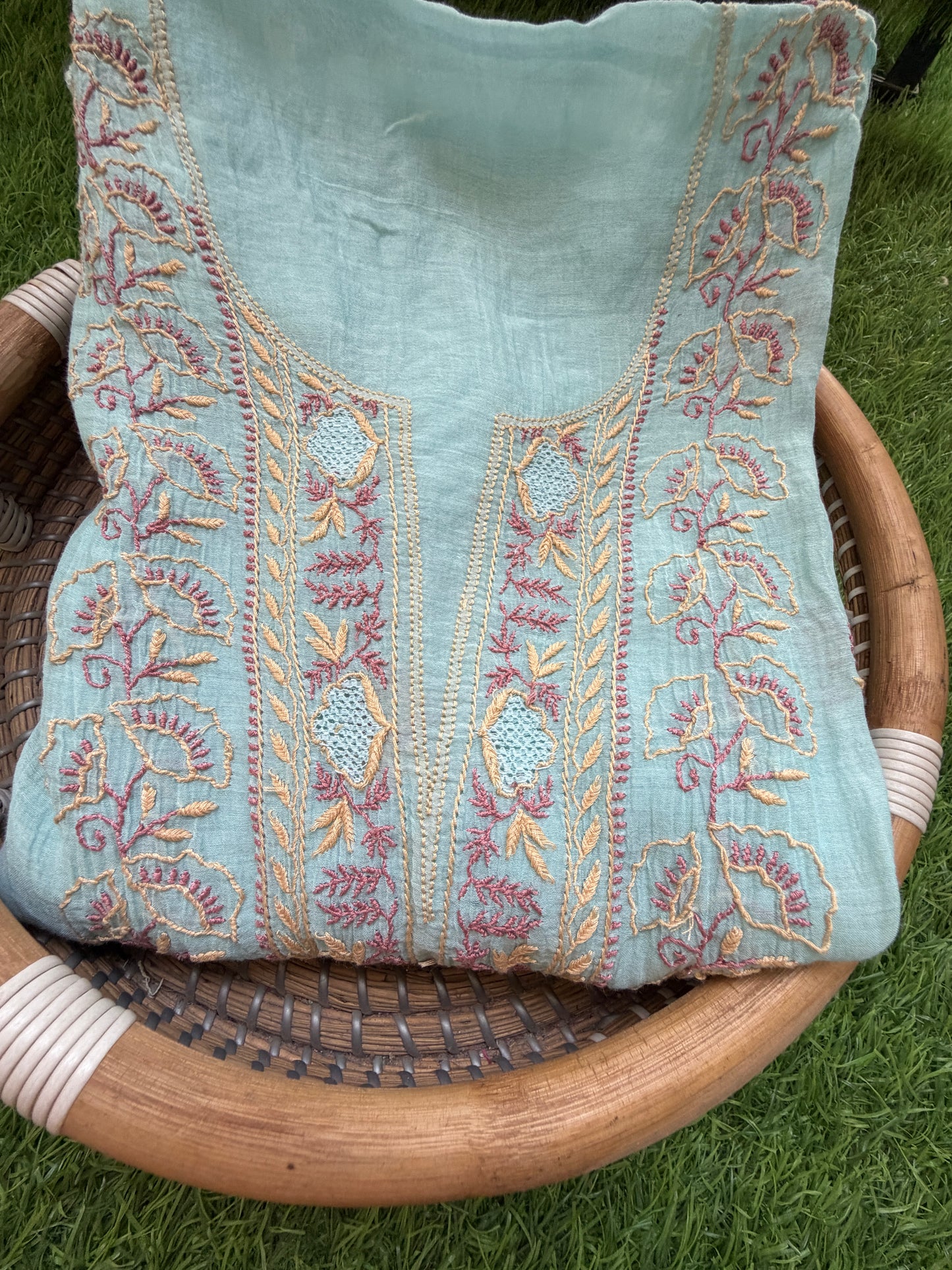 Chikankari chanderi Kurta